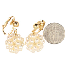Load image into Gallery viewer, 14k Gold Filled Clip-On Earrings – White Pearl Ball Drop