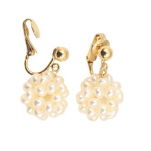 Load image into Gallery viewer, 14k Gold Filled Clip-On Earrings – White Pearl Ball Drop