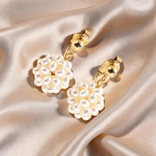Load image into Gallery viewer, 14k Gold Filled Clip-On Earrings – White Pearl Ball Drop