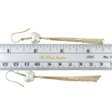 Load image into Gallery viewer, 14K Gold-Filled Coin Pearl Dangle Earrings