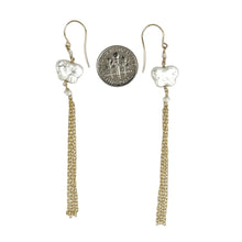 Load image into Gallery viewer, 14K Gold-Filled Coin Pearl Dangle Earrings