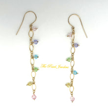 Load image into Gallery viewer, 9140095 HANDCRAFTED RAINBOW GLASS BEAD 14K YELLOW GOLD-FILLED HOOK EARRING