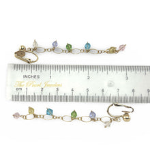 Load image into Gallery viewer, 14K Yellow Gold-Filled Non-Pierced Clip-On Rainbow Glass Bead Earrings