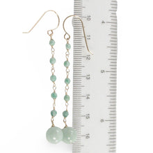 Load image into Gallery viewer, 14K Yellow Gold-Filled Jade Ball Hook Earrings