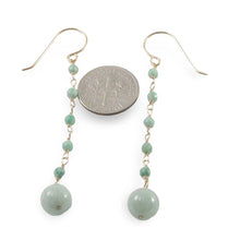 Load image into Gallery viewer, 14K Yellow Gold-Filled Jade Ball Hook Earrings