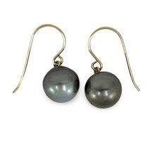 Load image into Gallery viewer, Gold-Filled Baroque Tahitian Pearl Fish-Hook Earrings