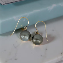 Load image into Gallery viewer, Gold-Filled Baroque Tahitian Pearl Fish-Hook Earrings