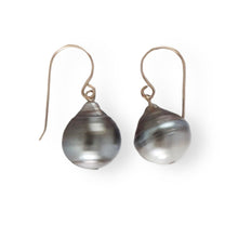 Load image into Gallery viewer, Baroque Tahitian Pearl Fish-Hook Earrings Gold-Filled