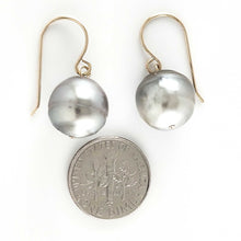 Load image into Gallery viewer, Gold-Filled Baroque Tahitian Pearl Fish-Hook Earrings
