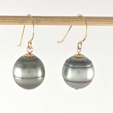 Load image into Gallery viewer, Genuine Baroque Tahitian Pearl Fish-Hook Earrings Gold-Filled