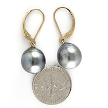 Load image into Gallery viewer, Gold-Filled Baroque Tahitian Pearl Leverback Earrings