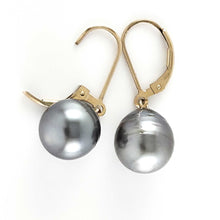 Load image into Gallery viewer, Gold-Filled Baroque Tahitian Pearl Leverback Earrings