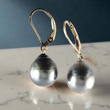 Load image into Gallery viewer, Gold-Filled Baroque Tahitian Pearl Leverback Earrings