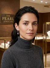 Load image into Gallery viewer, Solid Sterling Silver .925 Leverback Black Tahitian Pearl Earrings