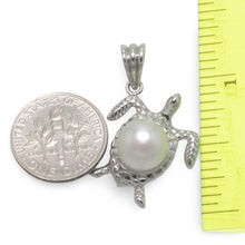 Load image into Gallery viewer, Sterling Silver 925 Hawaiian Honu White Pearl Pendant