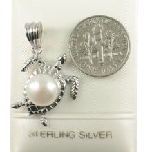 Load image into Gallery viewer, Sterling Silver 925 Hawaiian Honu White Pearl Pendant