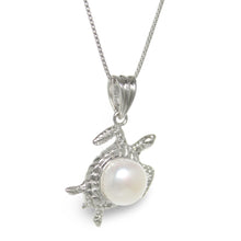 Load image into Gallery viewer, Sterling Silver 925 Hawaiian Honu White Pearl Pendant