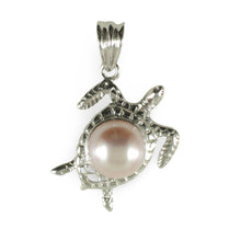 Load image into Gallery viewer, Hawaiian Honu Sterling Silver Pink Pearl Pendant