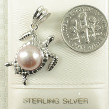 Load image into Gallery viewer, Hawaiian Honu Sterling Silver Pink Pearl Pendant
