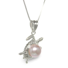 Load image into Gallery viewer, Hawaiian Honu Sterling Silver Pink Pearl Pendant