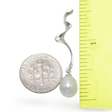 Load image into Gallery viewer, Sterling Silver 925 Water Flow White Pearl Pendant