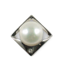 Load image into Gallery viewer, Unique Sterling Silver White Pearl &amp; CZ Pendant
