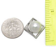 Load image into Gallery viewer, Unique Sterling Silver White Pearl &amp; CZ Pendant