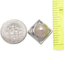 Load image into Gallery viewer, Unique Sterling Silver Pink Pearl &amp; CZ Pendant