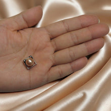 Load image into Gallery viewer, Unique Sterling Silver Pink Pearl &amp; CZ Pendant