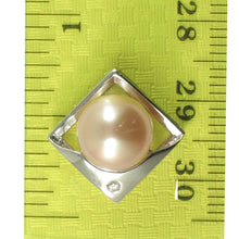 Load image into Gallery viewer, Unique Sterling Silver Pink Pearl &amp; CZ Pendant