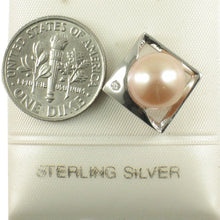 Load image into Gallery viewer, Unique Sterling Silver Pink Pearl &amp; CZ Pendant