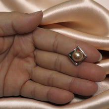 Load image into Gallery viewer, Unique Sterling Silver Pink Pearl &amp; CZ Pendant
