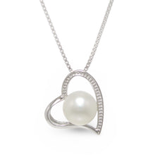 Load image into Gallery viewer, Sterling Silver 925 Love &amp; Hearts White Pearl Pendant