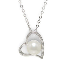 Load image into Gallery viewer, Sterling Silver 925 Love &amp; Hearts White Pearl Pendant