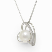 Load image into Gallery viewer, Sterling Silver 925 Love &amp; Hearts White Pearl Pendant