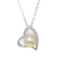 Load image into Gallery viewer, Sterling Silver 925 Love &amp; Hearts Peach Pearl Pendant