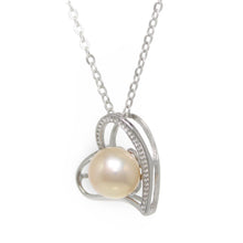 Load image into Gallery viewer, Sterling Silver 925 Love &amp; Hearts Peach Pearl Pendant