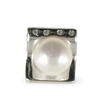 Load image into Gallery viewer, Sterling Silver 925 CZ &amp; White Pearl Pendant