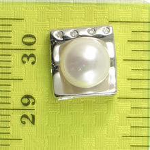 Load image into Gallery viewer, Sterling Silver 925 CZ &amp; White Pearl Pendant