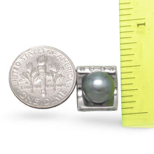 Load image into Gallery viewer, Sterling Silver 925 CZ &amp; Black Pearl Pendant