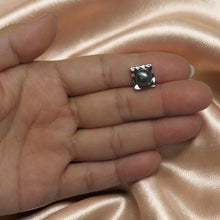 Load image into Gallery viewer, Sterling Silver 925 CZ &amp; Black Pearl Pendant