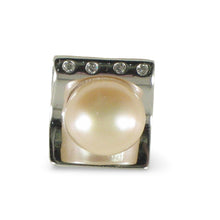Load image into Gallery viewer, Sterling Silver 925 CZ &amp; Pale Pink Pearl Pendant