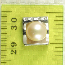Load image into Gallery viewer, Sterling Silver 925 CZ &amp; Pale Pink Pearl Pendant