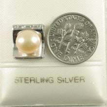 Load image into Gallery viewer, Sterling Silver 925 CZ &amp; Pale Pink Pearl Pendant