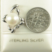 Load image into Gallery viewer, Sterling Silver 925 CZ &amp; White Pearl Flower Pendant