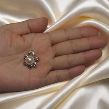 Load image into Gallery viewer, Sterling Silver 925 CZ &amp; White Pearl Pendant