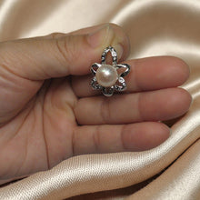 Load image into Gallery viewer, Sterling Silver 925 CZ &amp; White Pearl Pendant