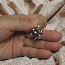 Load image into Gallery viewer, Sterling Silver 925 CZ &amp; Black Pearl Pendant