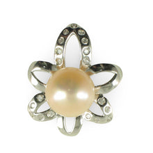 Load image into Gallery viewer, Sterling Silver 925 CZ &amp; Peach Pearl Pendant