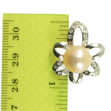 Load image into Gallery viewer, Sterling Silver 925 CZ &amp; Peach Pearl Pendant
